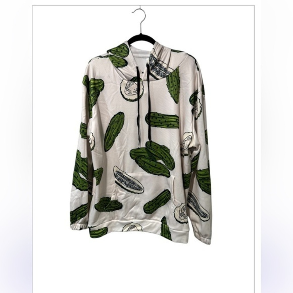 PICKLE Cucumber all over Print Hoodie unisex size -XL